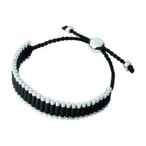 LINKS OF LONDON Ascot Sterling Silver Friendship Bracelet in Black